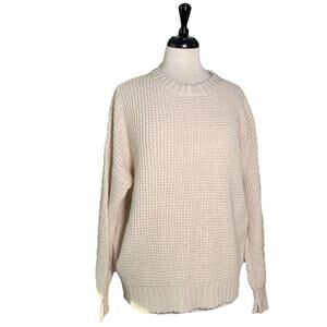 American Eagle Cream Waffle Knit Medium Weight Tunic Sweater Small Women’s